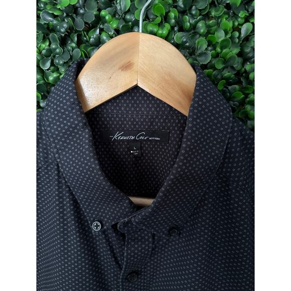 Kenneth Cole Men’s Short Sleeved Black Shirt Men's size L - Picture 3 of 4